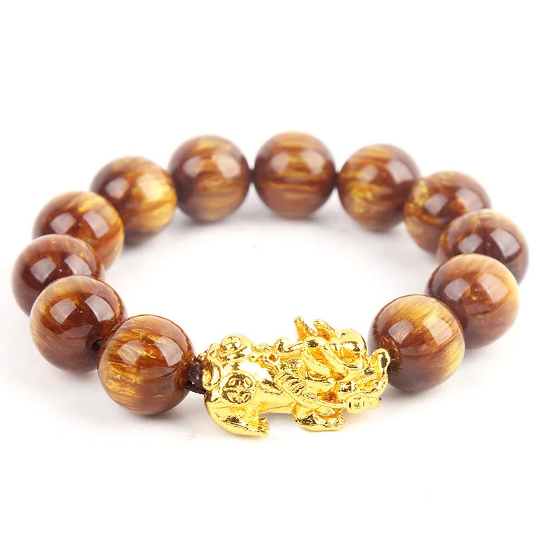 Men's Bracelets for Trendy Looks-Buddha Stones Lucky Golden Tiger Eye Abundant Pixiu Bracelet Men's Bracelets for Trendy Looks-Buddha Stones Lucky Golden Tiger Eye Abundant Pixiu Bracelet