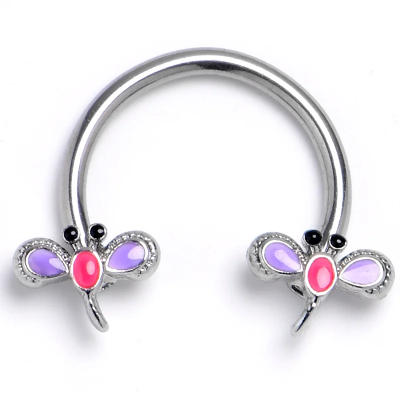 Women's Earrings – Elegant Designs for Every Personality--16 Gauge 3/8 Embellished Dragonfly Horseshoe Circular Barbell Women's Earrings – Elegant Designs for Every Personality--16 Gauge 3/8 Embellished Dragonfly Horseshoe Circular Barbell