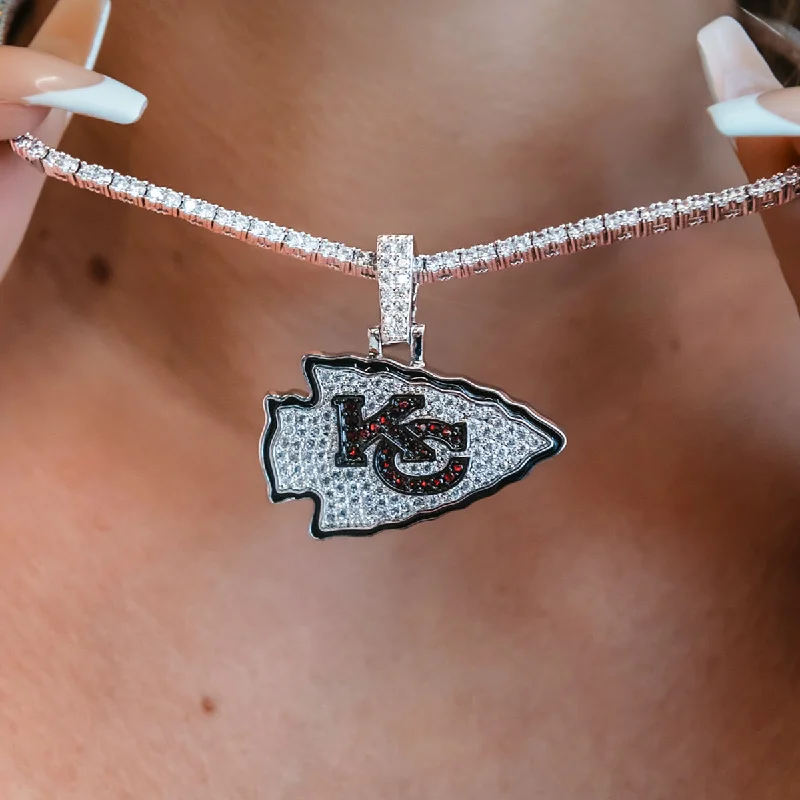 Shop Classic Women's Necklaces & Pendants with a Modern Twist-Kansas City Chiefs Official NFL Pendant Shop Classic Women's Necklaces & Pendants with a Modern Twist-Kansas City Chiefs Official NFL Pendant