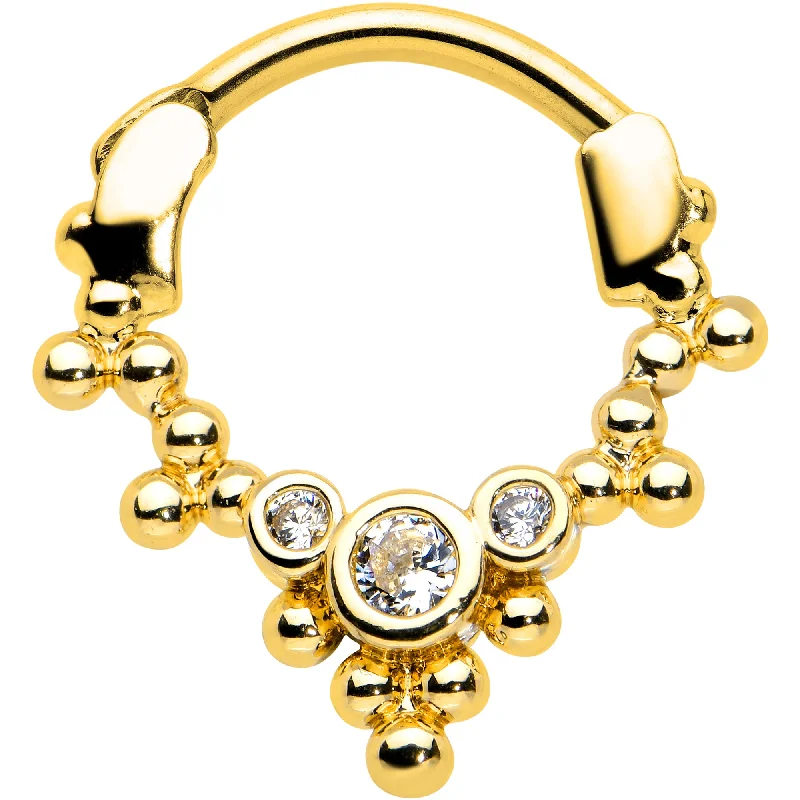 Women's Earrings – Elegant Designs for Every Personality--16 Gauge 5/16 Clear CZ Gem Gold Tone Princess Cartilage Clicker Women's Earrings – Elegant Designs for Every Personality--16 Gauge 5/16 Clear CZ Gem Gold Tone Princess Cartilage Clicker