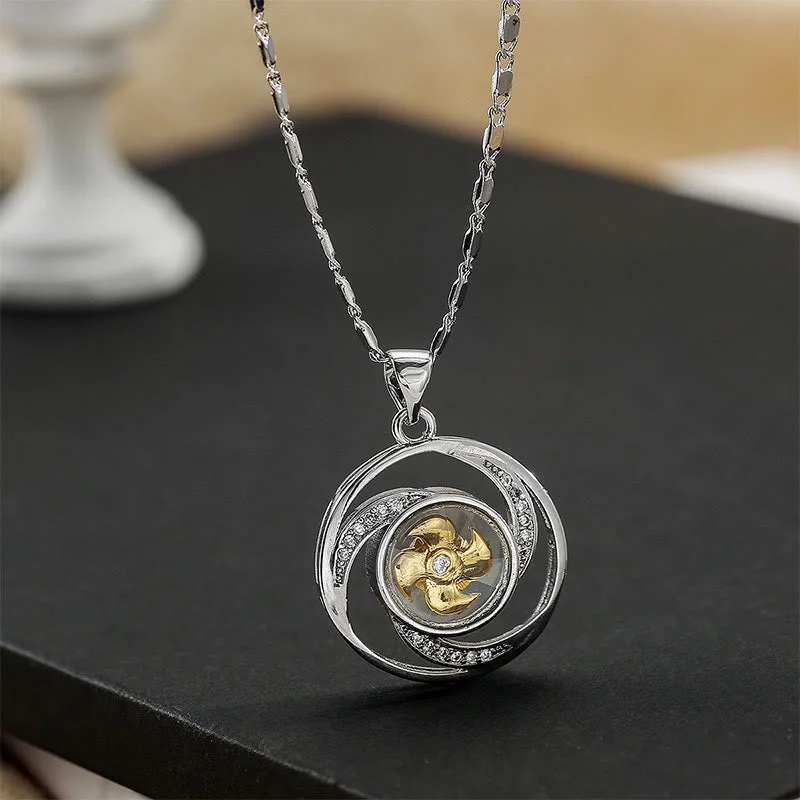 Shop Classic Women's Necklaces & Pendants with a Modern Twist-Buddha Stones Gold plated Copper Brass Rotatable Windmill Luck Necklace Pendant Shop Classic Women's Necklaces & Pendants with a Modern Twist-Buddha Stones Gold plated Copper Brass Rotatable Windmill Luck Necklace Pendant