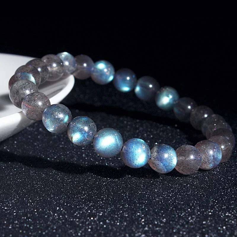 Adjustable Braided Bangles for Women-Buddha Stones Natural Moonstone Healing Beads Bracelet