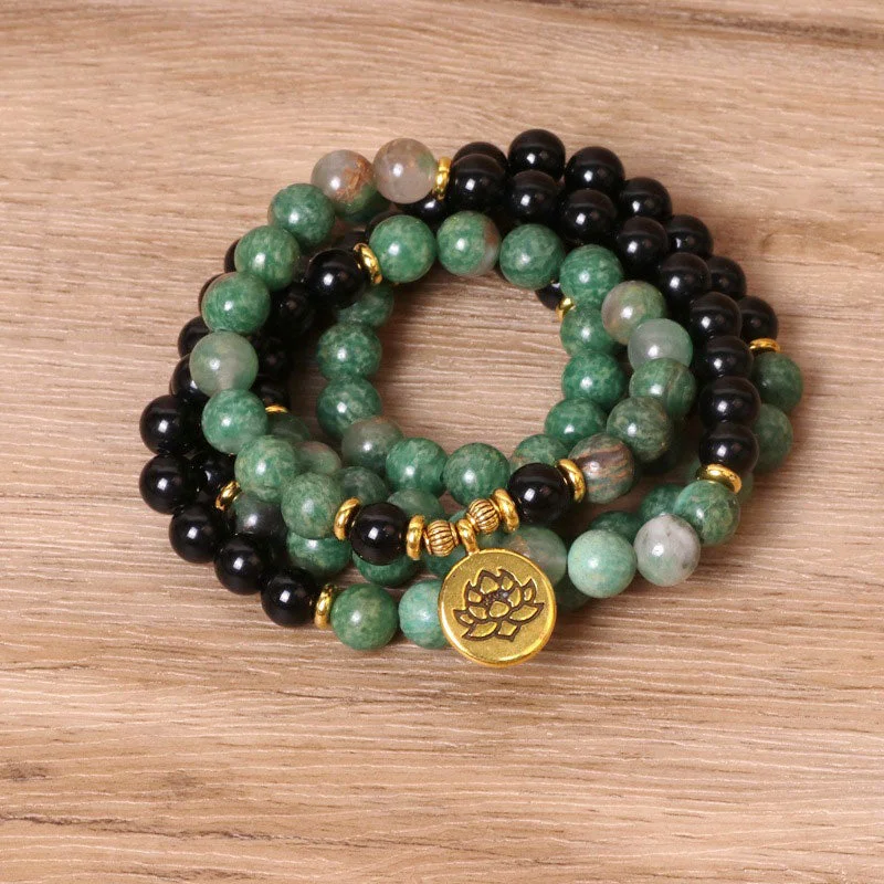 Men's Wrist Bracelets with Stone Accents-Buddha Stones 108 Beads Natural Agate Mala Healing Bracelet Men's Wrist Bracelets with Stone Accents-Buddha Stones 108 Beads Natural Agate Mala Healing Bracelet
