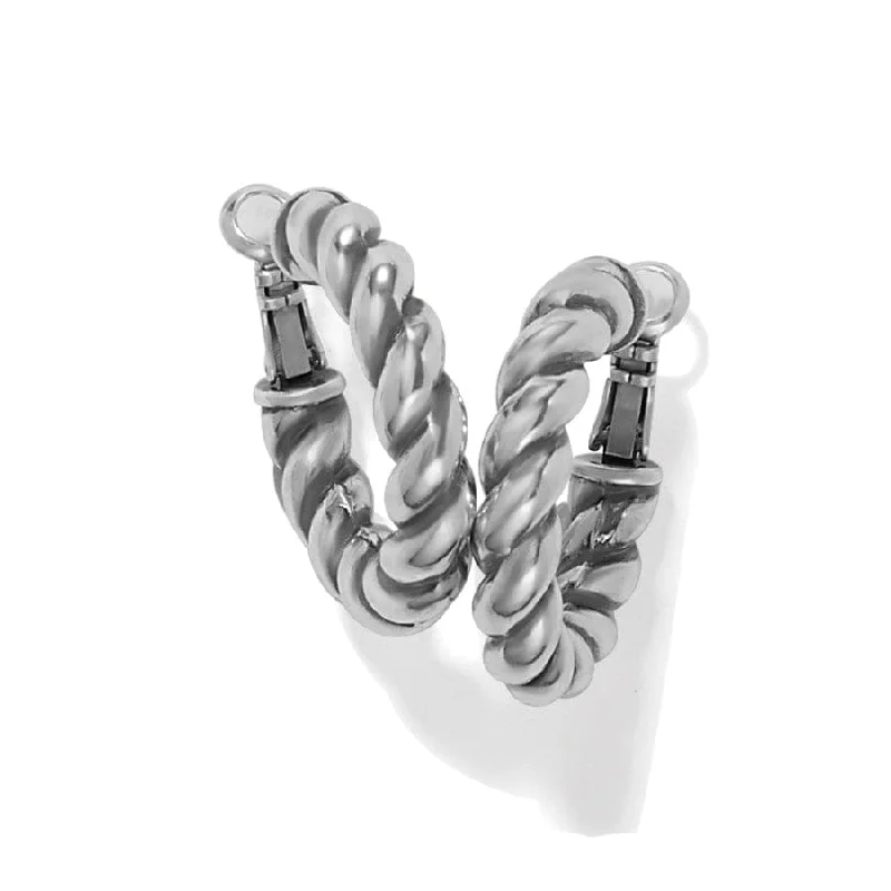 Women's Earrings – Elegant Designs for Every Personality--Interlok Twist Medium Leverback Hoop Earrings