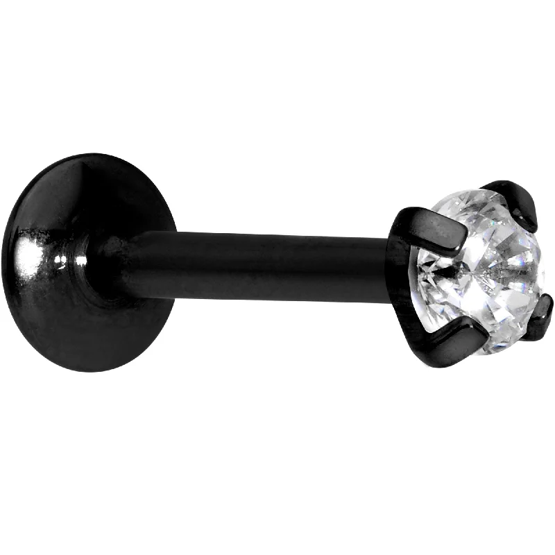 Women's Earrings – Elegant Designs for Every Personality--5/16 Clear 2mm Gem Black IP Internally Threaded Labret Monroe Tragus Women's Earrings – Elegant Designs for Every Personality--5/16 Clear 2mm Gem Black IP Internally Threaded Labret Monroe Tragus