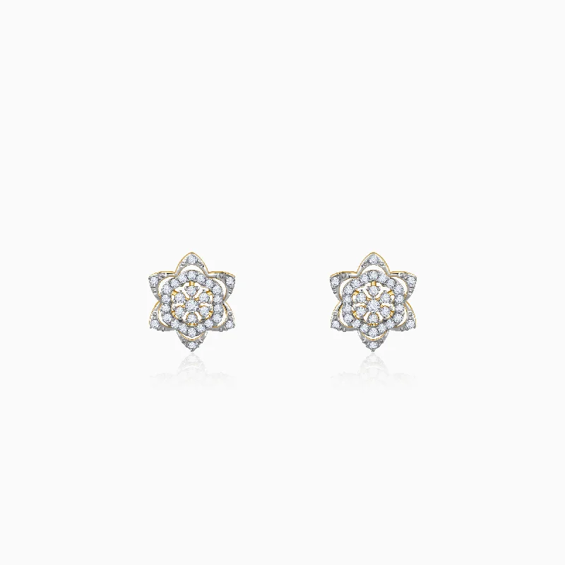 Women's Earrings – Elegant Designs for Every Personality--Gold Bright Burst Diamond Earrings Women's Earrings – Elegant Designs for Every Personality--Gold Bright Burst Diamond Earrings
