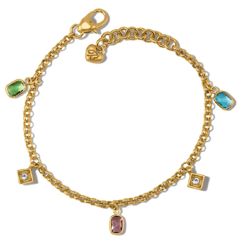 Silver Charm Bangles for Women-Meridian Zenith Prism Bracelet