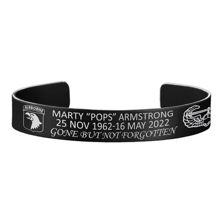 Men's Elastic Bracelets-Marty “Pops” Armstrong Memorial Band – Hosted by the Armstrong Family Men's Elastic Bracelets-Marty “Pops” Armstrong Memorial Band – Hosted by the Armstrong Family