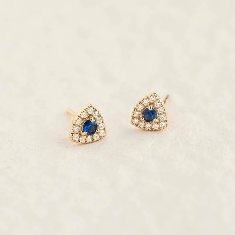 Women's Earrings – Elegant Designs for Every Personality--Sapphire and Diamond Stud Earrings - Marika Women's Earrings – Elegant Designs for Every Personality--Sapphire and Diamond Stud Earrings - Marika