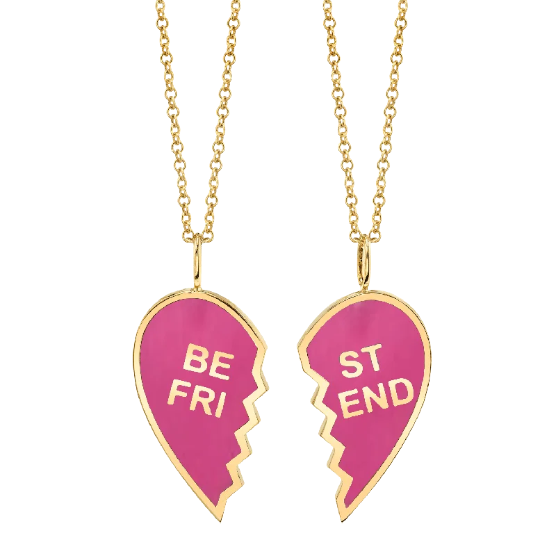 Shop Classic Women's Necklaces & Pendants with a Modern Twist-Enamel Best Friend Necklaces (Set of 2) Shop Classic Women's Necklaces & Pendants with a Modern Twist-Enamel Best Friend Necklaces (Set of 2)