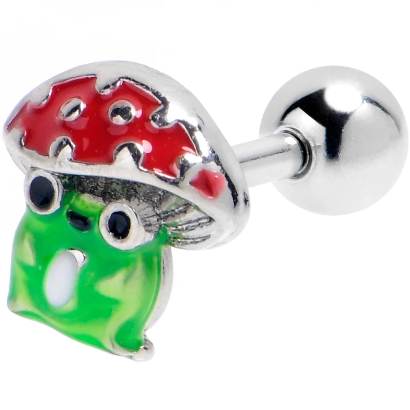 Women's Earrings – Elegant Designs for Every Personality--16 Gauge 1/4 Happy Mushroom Cartilage Tragus Earring Women's Earrings – Elegant Designs for Every Personality--16 Gauge 1/4 Happy Mushroom Cartilage Tragus Earring