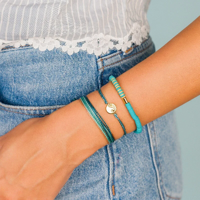 Sterling Silver Bangle Sets for Women-Teal Tides Pack