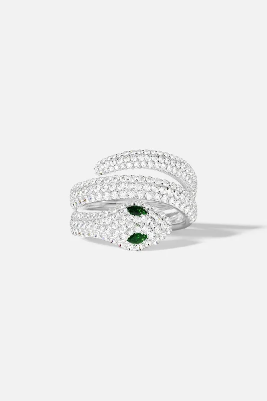Chic Women's Rings for Fashion-Forward Looks-Pavé Kaa Ring