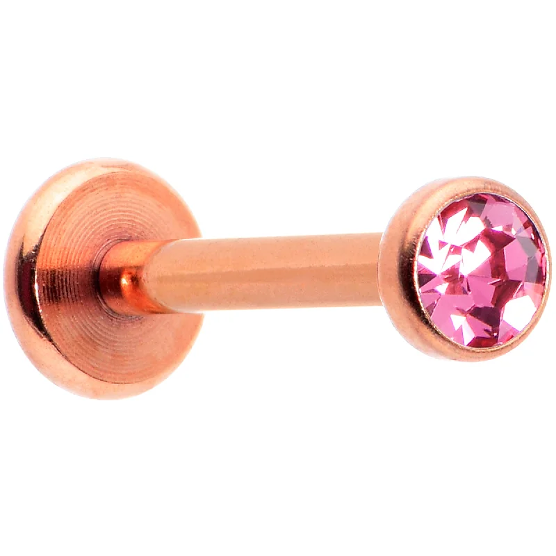 Simple Lip Rings for Everyday Glam16 Gauge 5/16 Pink Gem Rose Gold Tone Threadless Labret Monroe Tragus Simple Lip Rings for Everyday Glam16 Gauge 5/16 Pink Gem Rose Gold Tone Threadless Labret Monroe Tragus