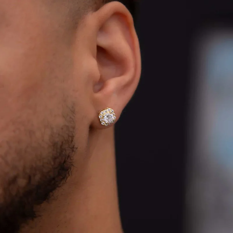 Shop Durable Men's Earrings for Everyday Wear-Micro Clustered Diamond Earrings
