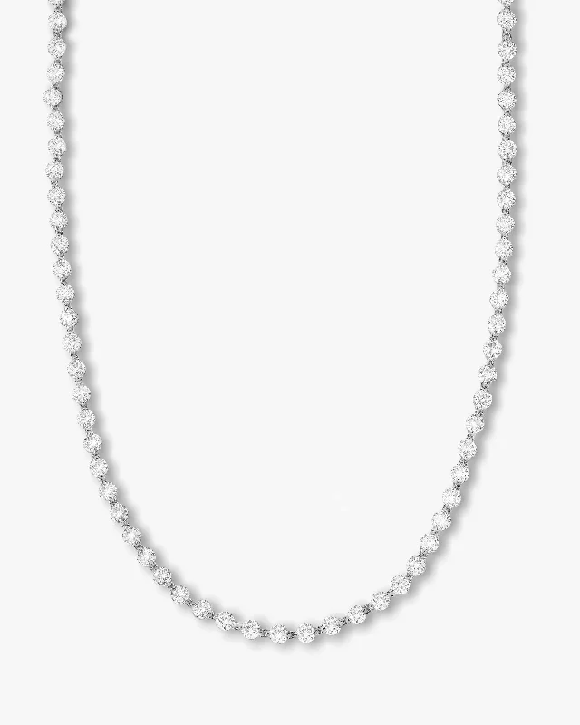 Shop Classic Women's Necklaces & Pendants with a Modern Twist-She's an Icon Tennis Necklace 18" - Silver|White Diamondettes Shop Classic Women's Necklaces & Pendants with a Modern Twist-She's an Icon Tennis Necklace 18" - Silver|White Diamondettes