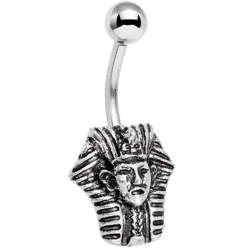 Trendy Belly Rings for Everyday Glam -Solemn Mighty Egyptian Pharaoh Belly Ring