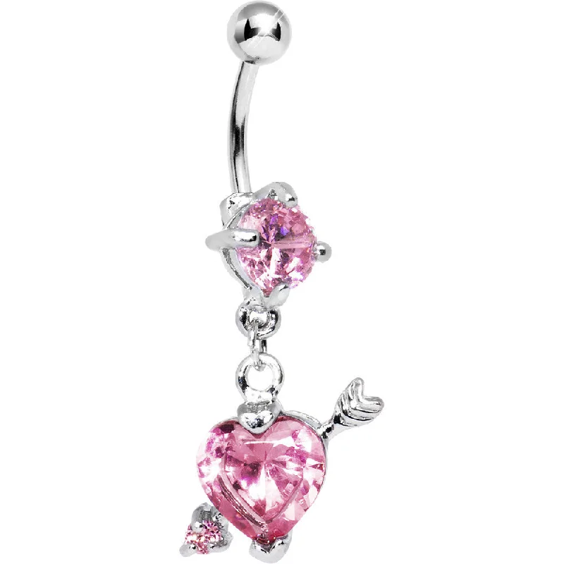 Beautiful Belly Rings for Timeless Looks -Pink Cubic Zirconia Part of My Heart Belly Ring Beautiful Belly Rings for Timeless Looks -Pink Cubic Zirconia Part of My Heart Belly Ring
