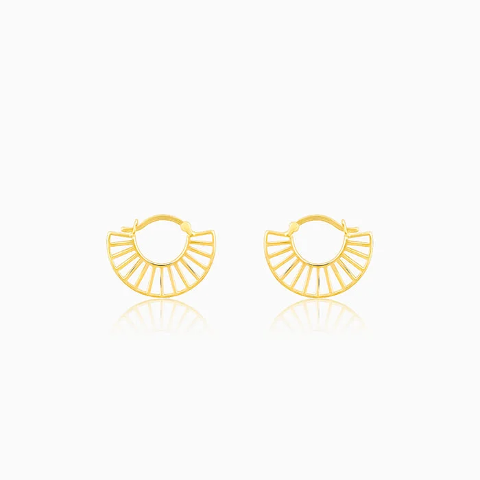 Women's Earrings – Elegant Designs for Every Personality--Golden Tracks Hoop Earrings