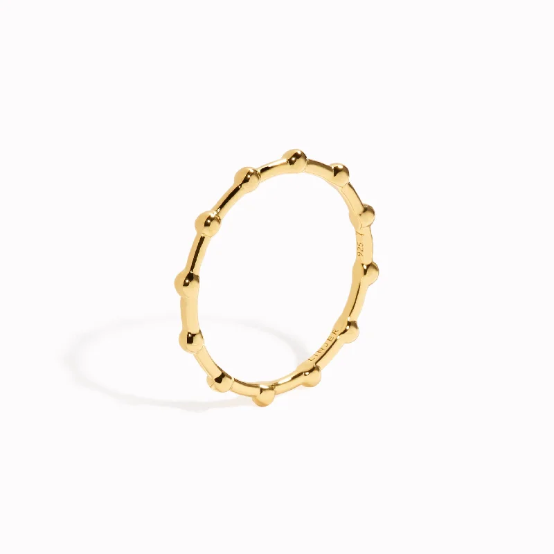 Chic Women's Rings for Fashion-Forward Looks-Beaded Ring - Ragnhild
