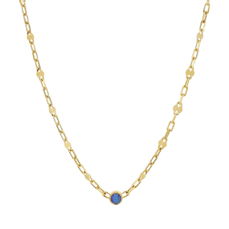 Shop Classic Women's Necklaces & Pendants with a Modern Twist-Opal Solitaire Sequin Necklace Shop Classic Women's Necklaces & Pendants with a Modern Twist-Opal Solitaire Sequin Necklace