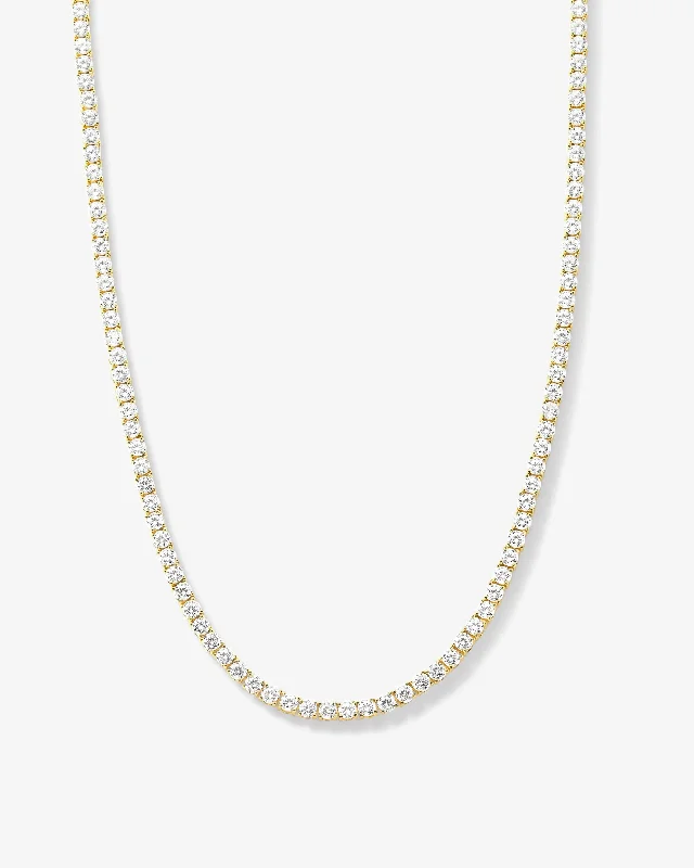 Shop Classic Women's Necklaces & Pendants with a Modern Twist-Grand Heiress Tennis Necklace 18" - Gold|White Diamondettes Shop Classic Women's Necklaces & Pendants with a Modern Twist-Grand Heiress Tennis Necklace 18" - Gold|White Diamondettes