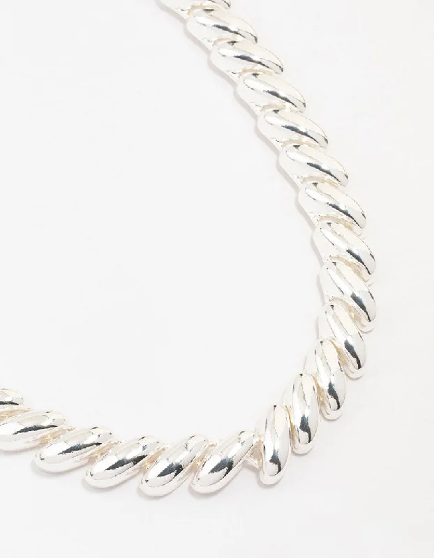 Shop Classic Women's  Necklaces & Pendants with a Modern Twist-Silver Chunky Short Necklace