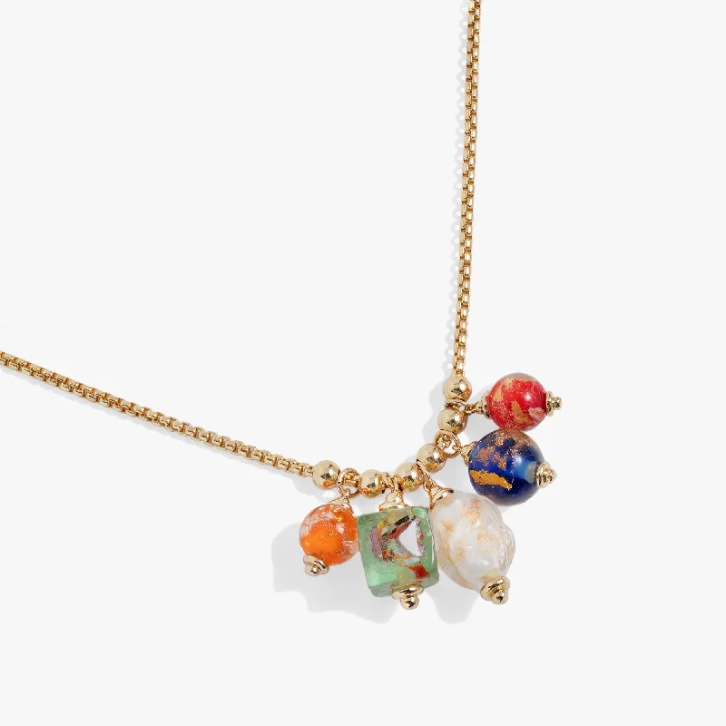 Shop Classic Women's  Necklaces & Pendants with a Modern Twist-Murano Beads Slider Necklace