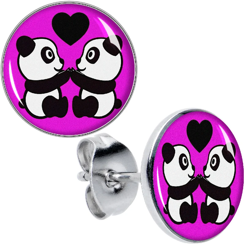 Women's Earrings – Elegant Designs for Every Personality--Panda Love Stud Earrings
