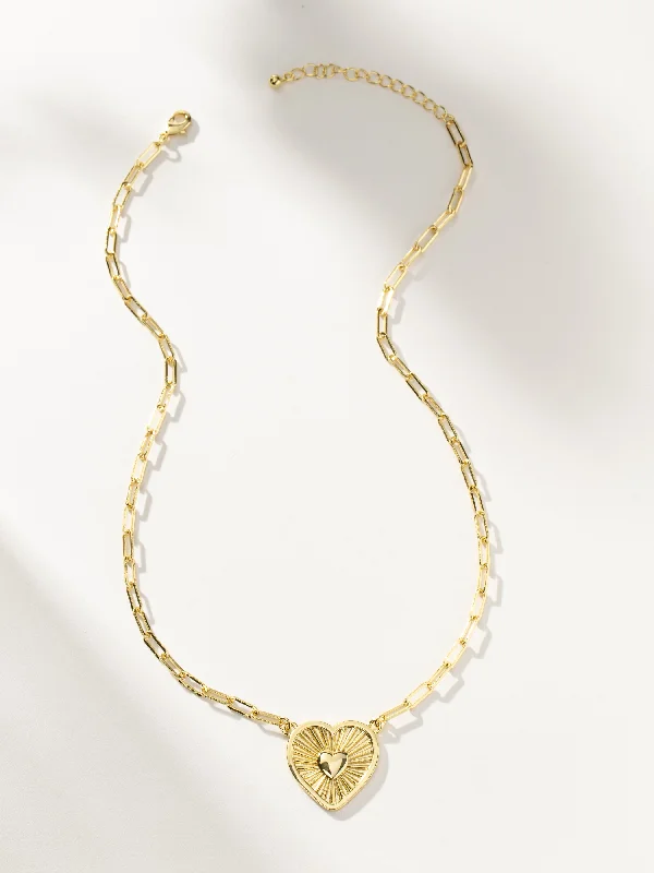 Shop Classic Women's  Necklaces & Pendants with a Modern Twist-Radiating Heart Necklace