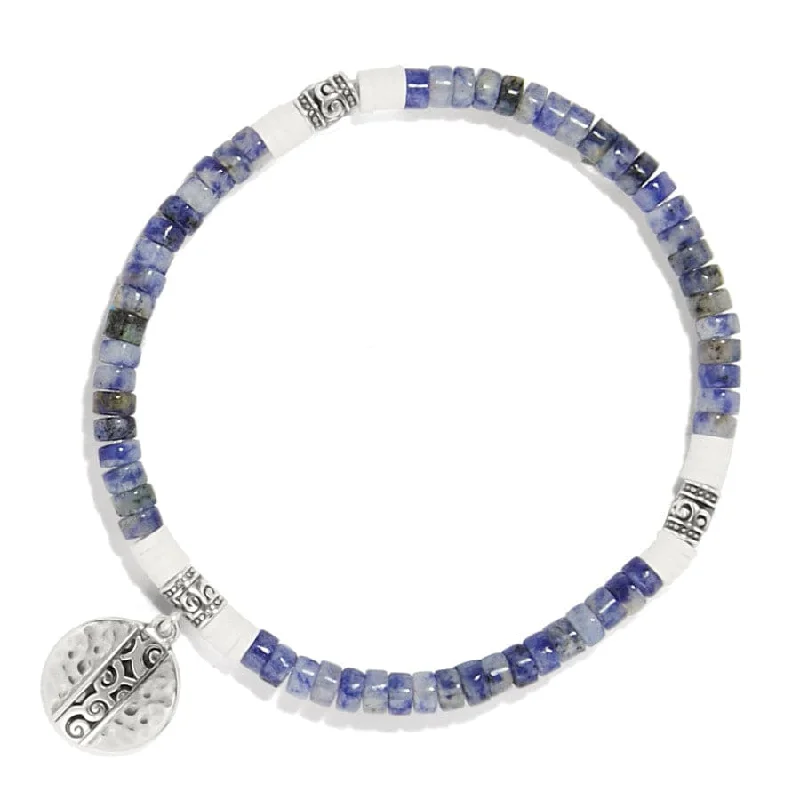 Customized Bangles for Women-Mingle Shores Petite Stretch Bracelet