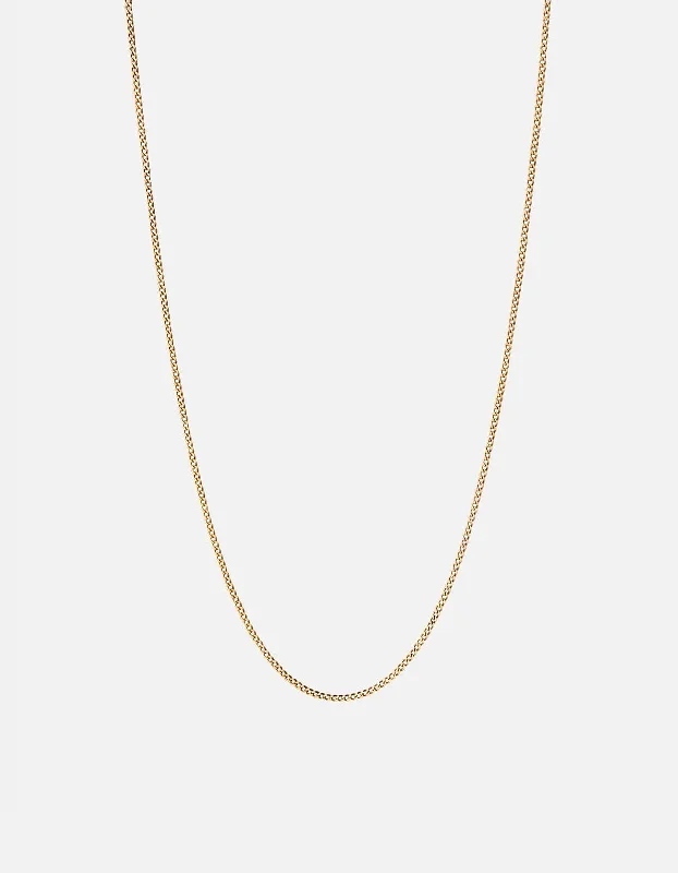 Exclusive Men's Necklaces & Pendants for the Modern Gentleman-1.3mm Cuban Chain Necklace, Gold Vermeil Exclusive Men's Necklaces & Pendants for the Modern Gentleman-1.3mm Cuban Chain Necklace, Gold Vermeil