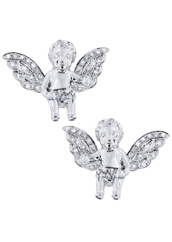Shop Durable Men's Earrings for Everyday Wear-Diamond Earrings For Men | 14K White Gold | 0.81 Carats Shop Durable Men's Earrings for Everyday Wear-Diamond Earrings For Men | 14K White Gold | 0.81 Carats