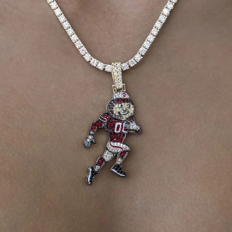 Shop Classic Women's  Necklaces & Pendants with a Modern Twist-Ohio State Brutus Official NCAA Mascot Pendant
