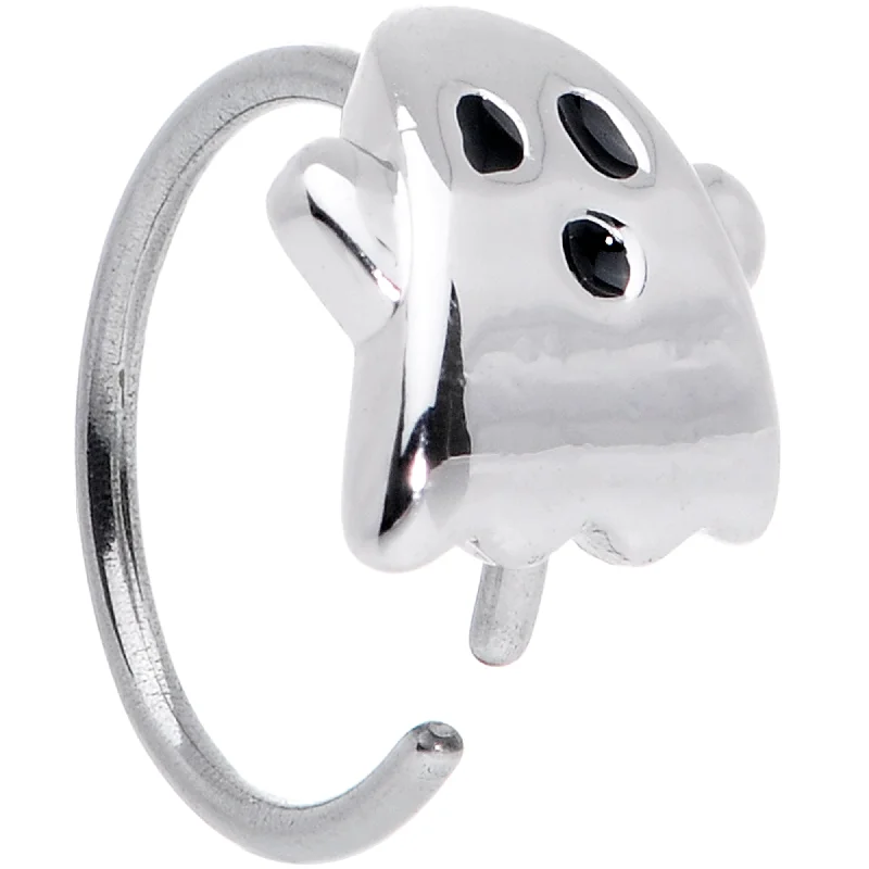 Nose Rings for Special Occasions -20 Gauge 5/16 Scary Boo Ghost Halloween Nose Hoop