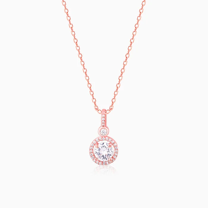 Shop Classic Women's Necklaces & Pendants with a Modern Twist-Rose Gold Drizzle Drop Pendant With Link Chain Shop Classic Women's Necklaces & Pendants with a Modern Twist-Rose Gold Drizzle Drop Pendant With Link Chain