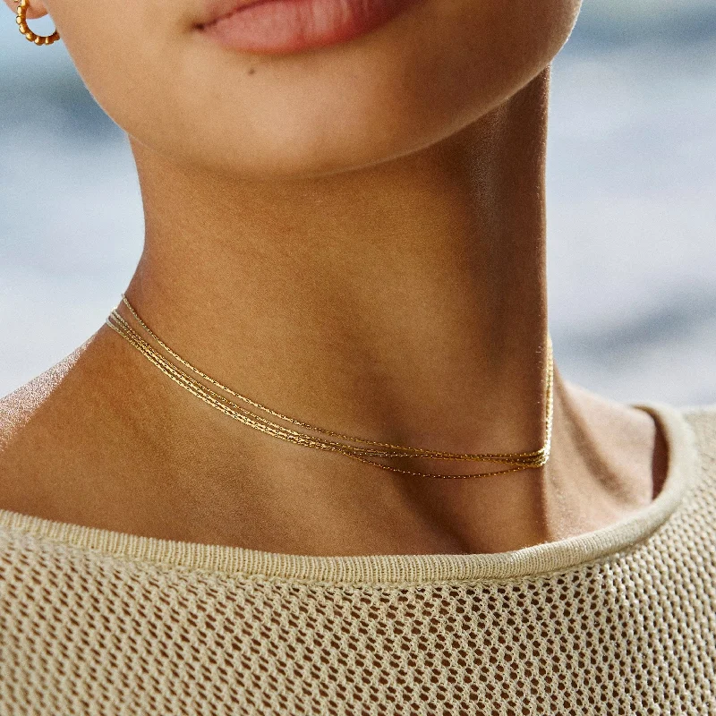 Shop Classic Women's  Necklaces & Pendants with a Modern Twist-"Riviera" Layered Choker