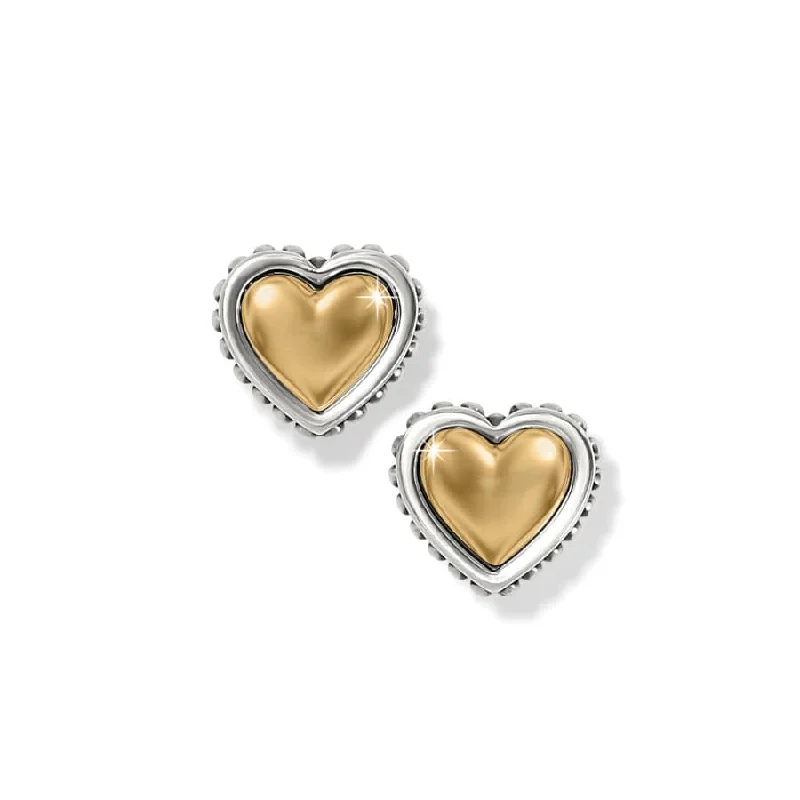 Women's Earrings – Elegant Designs for Every Personality--Pretty Tough Petite Two Tone Heart Post Earrings Women's Earrings – Elegant Designs for Every Personality--Pretty Tough Petite Two Tone Heart Post Earrings