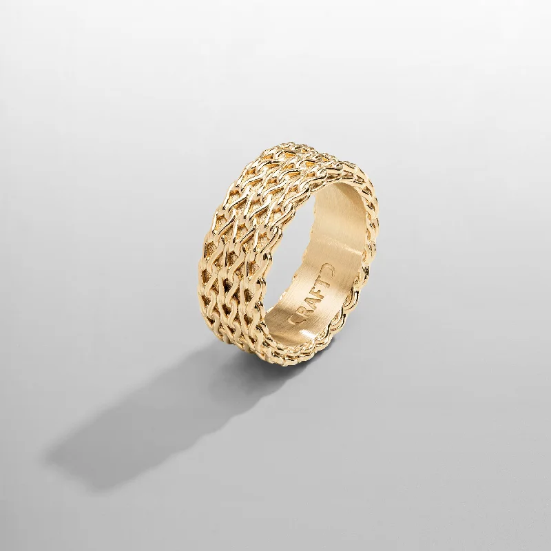 Top Men's Rings – Crafted for Every Style  Rope Stack Ring (Gold)