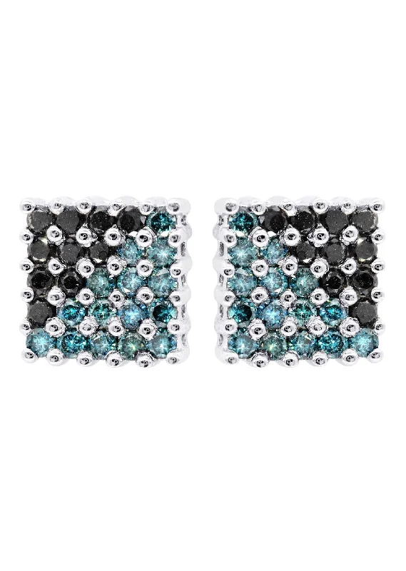 Shop Durable Men's Earrings for Everyday Wear-Diamond Earrings For Men | 1.86 Carats 14K White Gold Shop Durable Men's Earrings for Everyday Wear-Diamond Earrings For Men | 1.86 Carats 14K White Gold