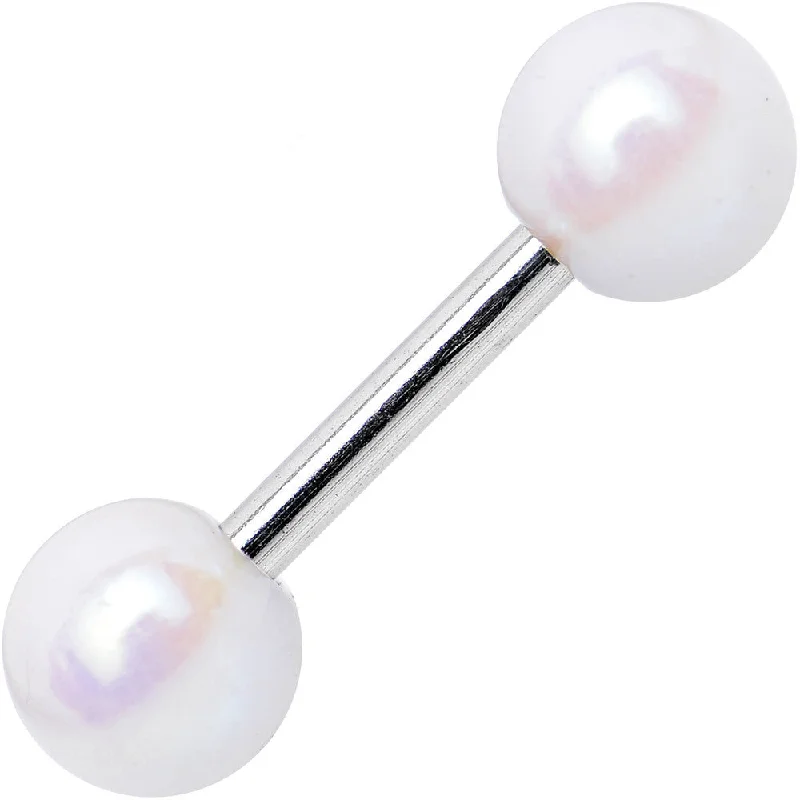 Women's Earrings – Elegant Designs for Every Personality--16 Gauge 1/4 Pearly White Acrylic Tragus Cartilage Barbell 4mm Balls Women's Earrings – Elegant Designs for Every Personality--16 Gauge 1/4 Pearly White Acrylic Tragus Cartilage Barbell 4mm Balls