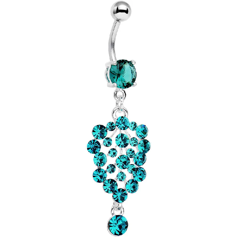 Beautiful Belly Rings for Fashion-Forward Looks -Aqua Gem Awestruck Angel Chandelier Dangle Belly Ring Beautiful Belly Rings for Fashion-Forward Looks -Aqua Gem Awestruck Angel Chandelier Dangle Belly Ring