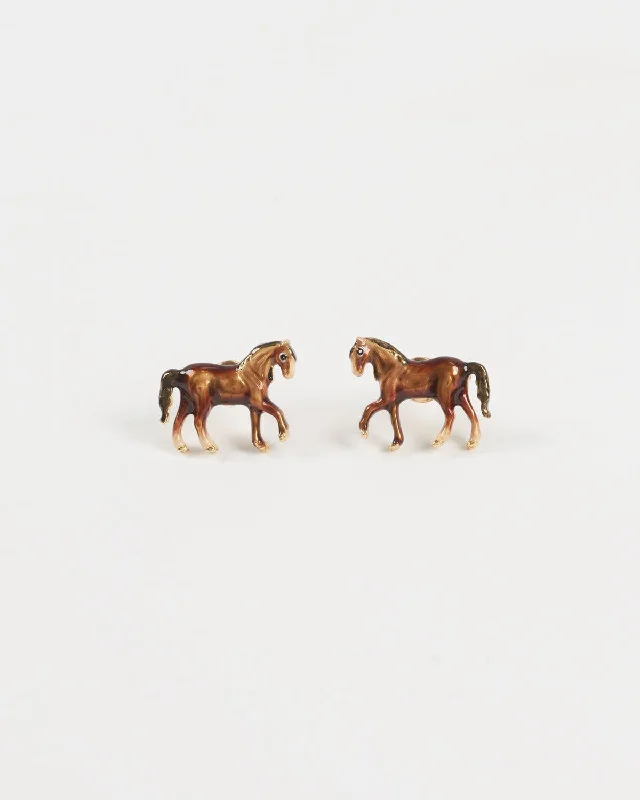 Women's Earrings – Elegant Designs for Every Personality--Enamel Horse Stud Earrings Women's Earrings – Elegant Designs for Every Personality--Enamel Horse Stud Earrings