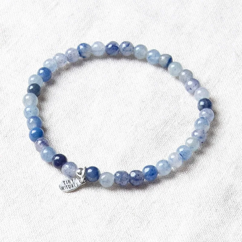 Stylish Bangles for Women with Diamonds-Blue Aventurine Energy Bracelet