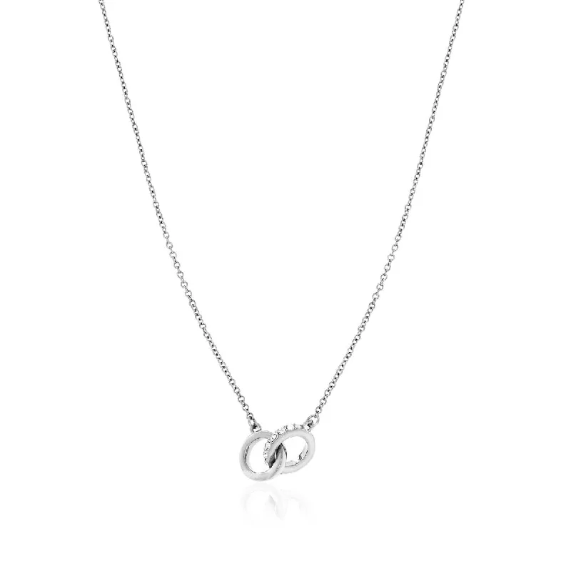 Shop Classic Women's Necklaces & Pendants with a Modern Twist-Interlinked Crystal Necklace (Silver) Shop Classic Women's Necklaces & Pendants with a Modern Twist-Interlinked Crystal Necklace (Silver)