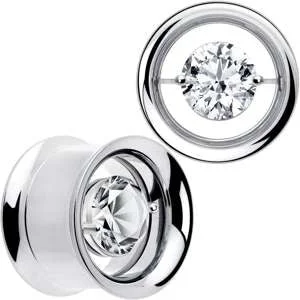 Women's Earrings – Elegant Designs for Every Personality--Gem Floating Screw Fit Tunnel Plug Set Available Sizes 8mm to 16mm Women's Earrings – Elegant Designs for Every Personality--Gem Floating Screw Fit Tunnel Plug Set Available Sizes 8mm to 16mm
