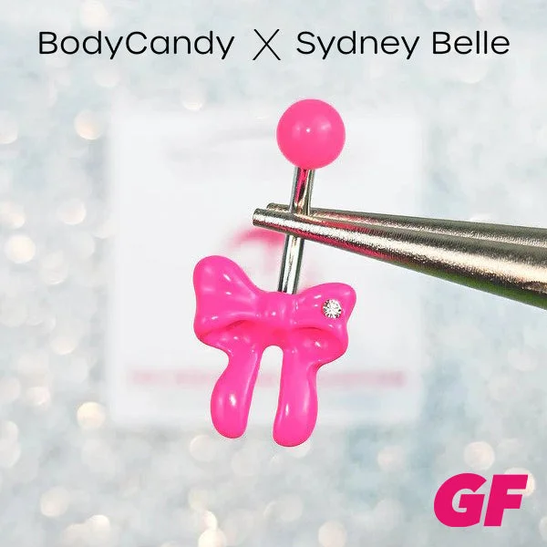 Comfortable Belly Rings for Unique Look -Sydney Belle Girlfriend Collection Pretty Pink Bow Belly Ring Comfortable Belly Rings for Unique Look -Sydney Belle Girlfriend Collection Pretty Pink Bow Belly Ring
