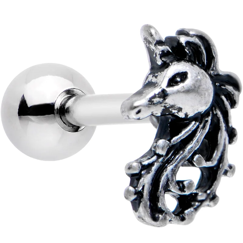Women's Earrings – Elegant Designs for Every Personality--16 Gauge 1/4 Majestic Unicorn Cartilage Tragus Earring Women's Earrings – Elegant Designs for Every Personality--16 Gauge 1/4 Majestic Unicorn Cartilage Tragus Earring