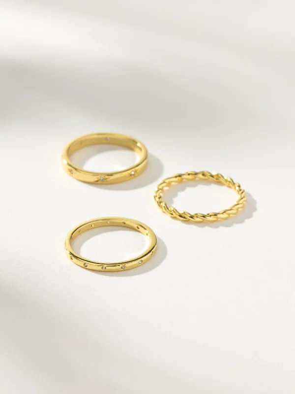 Chic Women's Rings for Fashion-Forward Looks-Triad Ring