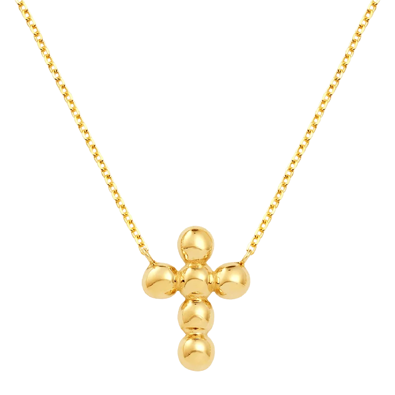 Shop Classic Women's  Necklaces & Pendants with a Modern Twist-Bubble Cross Necklace